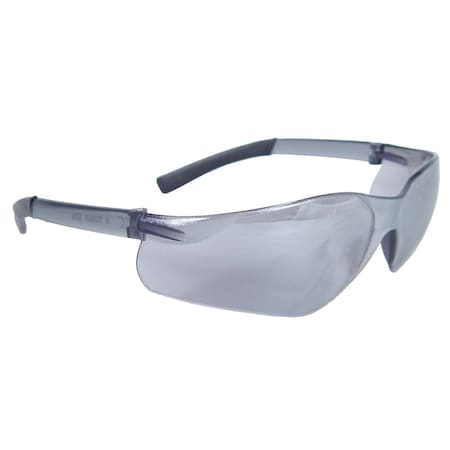 Radians Rad-Atac, Safety Glasses, Anti-Scratch, Silver Mirror Lens, Gray Frame, Frameless, 1 PR AT1-60
